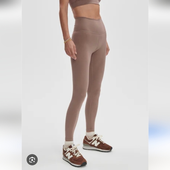 Varley Free Soft 25" High Rise Leggings Cropped Green/Taupe 4 Way Stretch - Picture 1 of 5